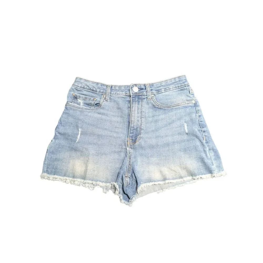 American Rag OTR Sustainable Light Denim Shorts Cutoffs Fringed Hems Women's 28